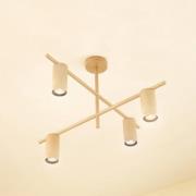 Lindby kattovalaisin Marilou, beige, 4-valo, Ø 70 cm