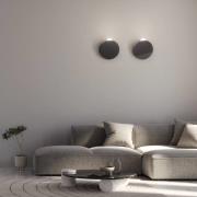 Fabbian LED-seinävalaisin Akoya, antrasiitti, 3000K, himmennettävä