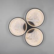 LED-kattovalaisin Groovy kolmivaloinen musta 3,000K