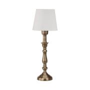 PR Home pöytävalaisin Therese Mia, 43 cm, valkoinen/messinki, pellavai...
