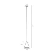Shape-riippuvalaisin, savun sininen, metalli, Ø 24 cm, kartio, E27