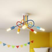 Kattovalaisin Oxford 5-lamppuinen värikäs