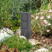 Ulkopistokepylväs 017, 2 pistoketta, grafiitti