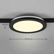Camillus LED-kiskovalaisin DUOlineen, musta, Ø 26 cm