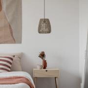 PR Home riippuvalaisin Saigon, rottinkimainen, harmaa, Ø 18 cm