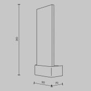 Maytoni LED-seinävalaisin Ornate, messinki/selkeä, korkeus 31 cm