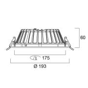 Sylvania LED-alasvalo Insaver Slim, Ø 17,5 cm, 840
