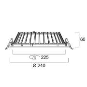 Sylvania LED-alasvalo Insaver Slim, Ø 22,5 cm, 840, DALI
