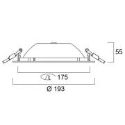 Sylvania LED uppoasennusvalaisin Start, IP54, 830, Ø 17,5 cm, DALI