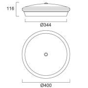 Sylvania Start Pintakatto, Ø 40cm, Multipower, PIR-anturi