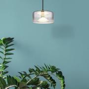 Belinda LED-riippuvalaisin, Ø 15 cm, savunharmaa, lasi