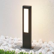 Lucande LED-jalustavalaisin Mhairi, kulmikas, antrasiitti, 50 cm