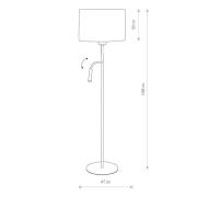 Lattiavalaisin Hotel Plus lukulampulla, valkoinen