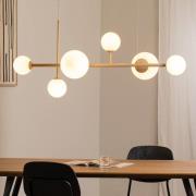 Joel-riippuvalaisin, beige/valkoinen, 6-lamppuinen