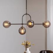 Portemo riippuvalaisin, savunharmaa/nikkeli, 109x30 cm, 4-valolasi