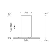 OLIGO LED-riippuvalaisin Linto FIX, harmaa/musta, metalli 927 himmenne...