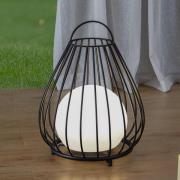 Lindby LED-aurinkovalaisin Kelda, musta, metalli, 38cm, himmeä.