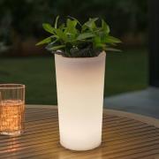 Lindby LED-ladattava kukkamaljakko Florista, RGB, IP54, Ø 12cm, valkoi...