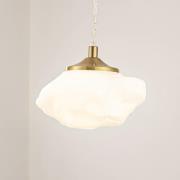 Lindby riippuvalaisin Piatra, opaali/messinki, lasi, Ø 16 cm, G9
