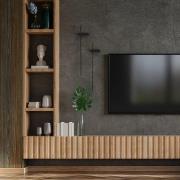 LED-seinävalaisin Motive L, 120 cm leveä, musta, metalli