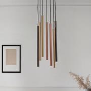Riippuvalaisin Laser, 7-lamppuinen, Ø 30 cm, värikäs, metalli, G9