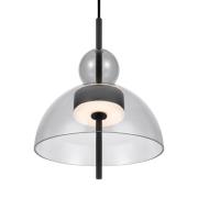 Maytoni Bangkok, pallon muotoinen, vaaleanharmaa, Ø 25 cm, lasia