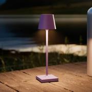 LED-akkupöytälamppu Nuindie pocket, violetti, IP54, himmennettävä