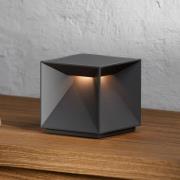 LED-akku-pöytävalaisin Nutalis, grafiitinharmaa, IP54, himmennettävä