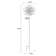 LED aurinko maa piikki valo 36571, kukka, tuulikello, metallia
