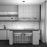 Maytoni LED-seinävalaisin Tau, kullanvärinen, korkeus 84 cm, alumiinia