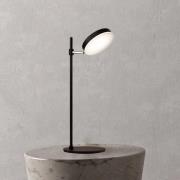 Maytoni LED pöytävalaisin Fad, musta, metalli 47 cm säädettävä