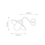 Klampenborg ulkoseinävalaisin, musta, liiketunnistin