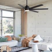 Beacon kattotuuletin valolla Atlanta, musta, hiljainen