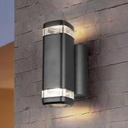 Ulkopuolinen seinävalaisin Barcelos, musta, korkeus 21 cm, ylös/alas