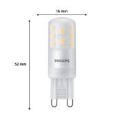 Philips kaksikantainen LED-lamppu G9 3,7W 470lm 2700K matt 3 kpl