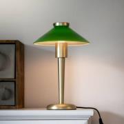 PR Home pöytälamppu August, messinkivärinen/vihreä, 34 cm, metalli