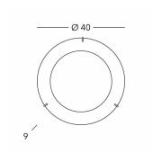 KOLARZ Serena kattovalaisin, punainen, Ø 40 cm, metalli/lasi