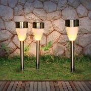 LED-aurinkopaneelilla varustettu maapiikkivalaisin 33576-3, ruostumato...