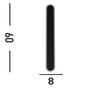 Bordo LED-ulkoseinävalaisin, korkeus 60 cm, musta, alumiinia