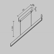Maytoni LED-riippuvalaisin Ephoria, valkoinen, alumiini, pituus 116 cm