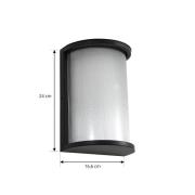 Lindby LED-ulkoseinävalaisin Calvik, musta, uurrettu, IP44