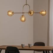 Portemo-riippuvalaisin, messinki, pituus 109 cm, 4-valo, lasi