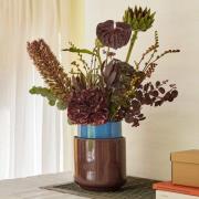 HÜBSCH Deux-ruukut, punaruskea/sininen, 2 kpl, kivijauhetta