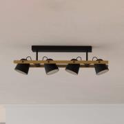 EGLO connect LED-kattovalaisin Hornwood-Z, 4-valaisin, musta