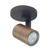 Kattovalaisin Halo, musta/messinki kiillotettu Ø 10 cm 1-valo.
