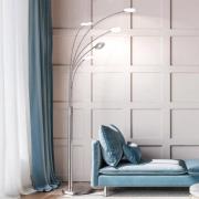 LED-lattiavalo Dent, nikkelikromi, 225 cm, metalli, CCT 5-lamppuinen.