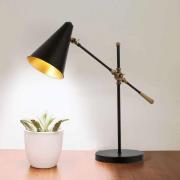 Nelu pöytävalaisin, musta, korkeus 60 cm, metallia, säädettävä