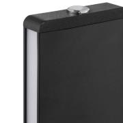 LED-pöytälamppu Arcus, musta/ruskea, korkeus 56 cm, metalli/puu