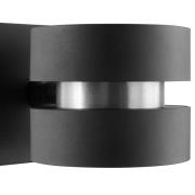 LED-seinävalaisin Glow-Sphere, musta, Ø 13 cm, metalli, 2-lamppuinen.