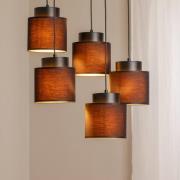 Riippuvalo Soho sylinterimäinen pyöreä 5-lamppuinen musta/kulta